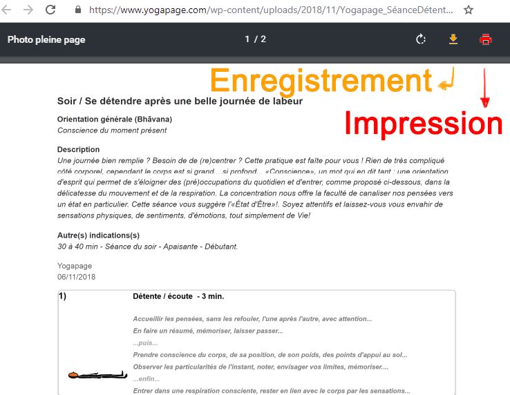 Enregistrer-Imprimer-Seance