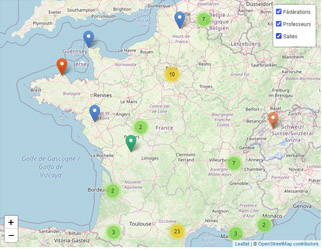 exemple d'établissement géolocalisés