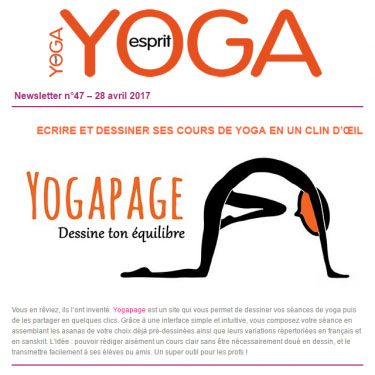 Le magazine Esprit Yoga parle de Yogapage